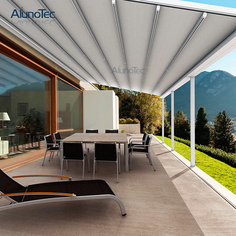Auvent de toit rétractable de gazebo imperméable pour le jardin