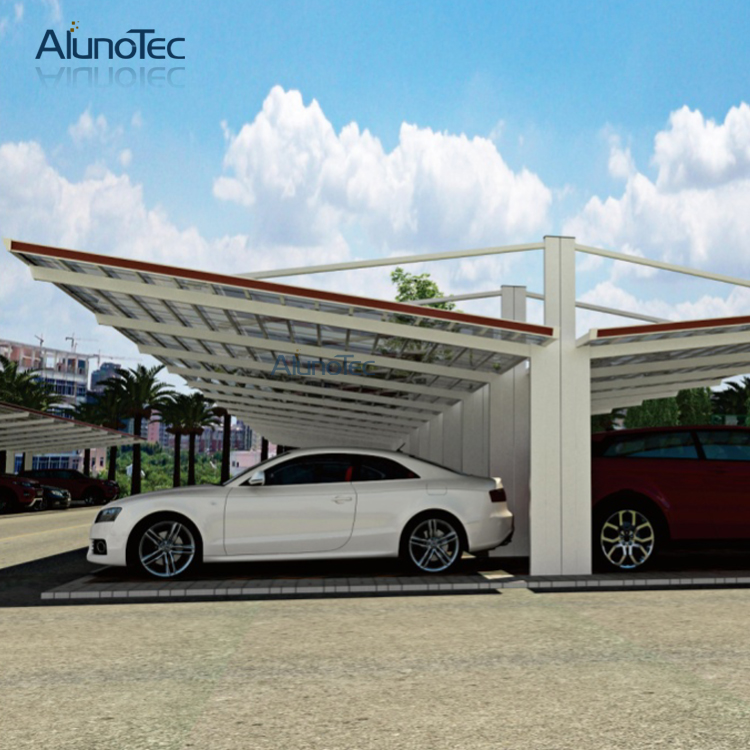 Abri d'auto pare-soleil en métal à toit plat en aluminium de bonne qualité pour la maison 