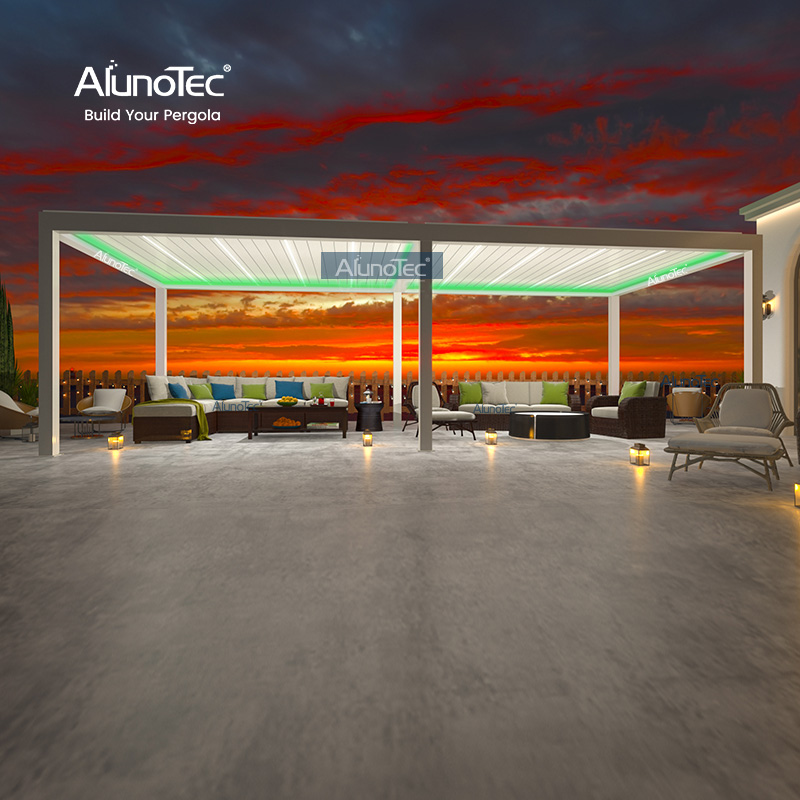 AlunoTec PergoLUX 4x6m, terrasse de maison attenante, pergola pour l'extérieur