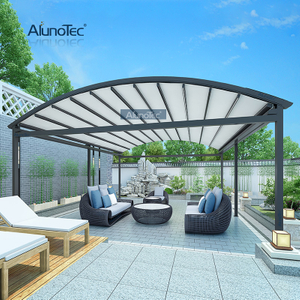 Auvent rétractable en aluminium de haute qualité, gazébo étanche en métal, toit pliant pour piscine