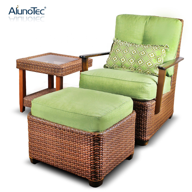 Mobilier d'extérieur ensemble de salon meubles de jardin Chaise longue balcon Chaise longue en rotin