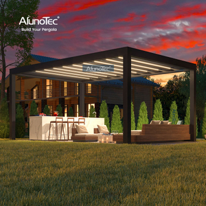 AlunoTec PergoLUX 4x6m, terrasse de maison attenante, pergola pour l'extérieur