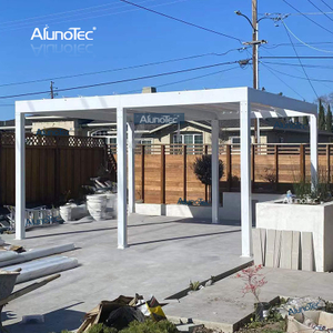 Toit à persiennes d'ouverture de pergola en aluminium extérieure de tonnelle de patio moderne automatique d'AlunoTec
