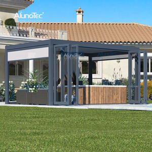 Pergola extérieure de station thermale de toit de persienne automatique viable debout libre